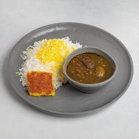 چلو خورشت قورمه سبزی