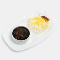 چلو خورشت قورمه سبزی اکو