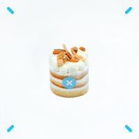 کیک پرک بادام و کارامل