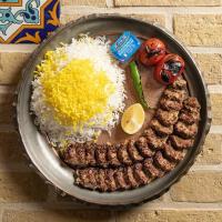 چلو کباب کوبیده ۲ سیخ