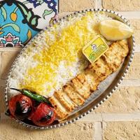 چلو جوجه کباب سینه مرغ زعفرانی اقتصادی