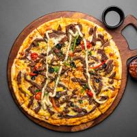 پیتزا سیر و استیک ایتالیایی (دو نفره)