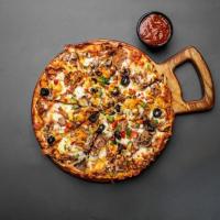 پیتزا رست بیف آمریکایی (یک نفره)