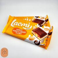 شکلات تختهای روشن Roshen Lacmi لاکمی کارامل و بادام زمینی