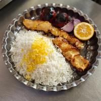 چلو جوجه سینه زعفرانی مخصوص چلو جوجه زعفرانی معمولی - کبابی طهرون