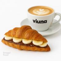 کمبو لته و کروسان شکلات و موز