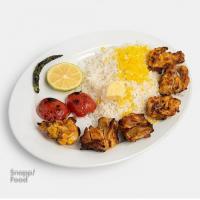 چلوجوجه کباب زعفرانی اقتصادی(بدون استخوان)