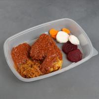 خوراک ران مرغ سس پز