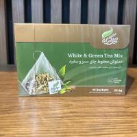 دمنوش مخلوط چای سبز و سفید