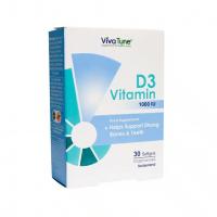 ویتامین D3 1000 واحد ویواتیون Vivatune Vitamin D3 30 Softgels