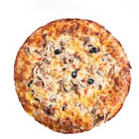 پیتزا گوشت و قارچ آمریکایی