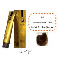 رنگ مو بیجورکا سری طلایی رنگ قهوه ای طلایی روشن شماره ۵.۵