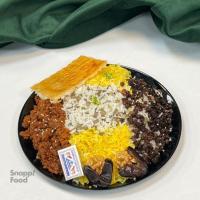 عدس پلو با گوشت و کشمش (اقتصادی)