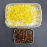 چلو خورشت قورمه سبزی