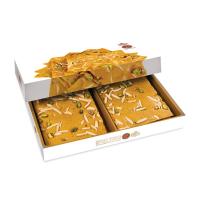 سوهان عسلی با مغز پسته و خلال بادام