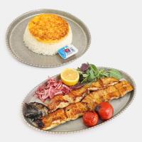 چلو ماهی قزل آلا کبابی