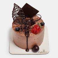 کیک فانتزی 2 نفره شکلاتی