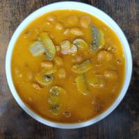 خوراک لوبیا با قارچ