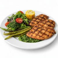 استیک مرغ و سبزیجات رژیمی ۳ تکه