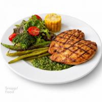 استیک مرغ و سبزیجات رژیمی ۲ تکه