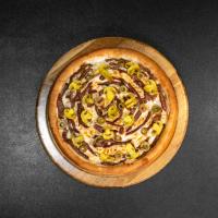 پیتزا استیک آمریکایی