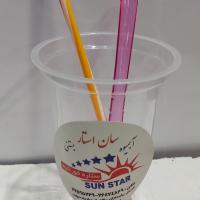 لیوان با قاشق و نی (اضافه)