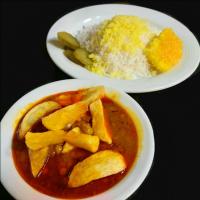 چلو خورشت قیمه سیب زمینی