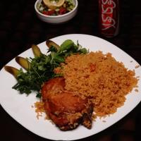 چکدرمه با مرغ سرخ شده (ران)