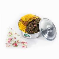 چلو خورشت قورمه سبزی از رستوران قیمه قورمه