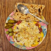 سوسیس و تخم مرغ پنیری