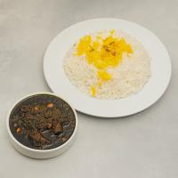 چلو خورشت قورمه سبزی