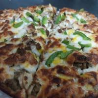 پیتزا قارچ و فلفل آمریکایی