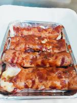 ژامبون شکم پر با پنیر پیتزا