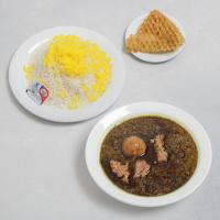 چلو خورشت قورمه سبزی