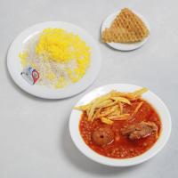 چلو خورشت قیمه سیب زمینی