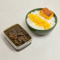 چلو خورشت قورمه سبزی