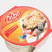 سالاد ماکارونی ژامبون گوشت رباط