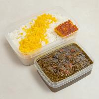 چلو خورشت قورمه سبزی