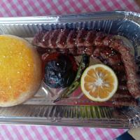 خوراک کباب کوبیده معمولی (دو سیخ)