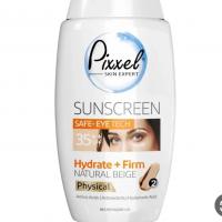 کرم ضد آفتاب فیزیکی دور چشم و صورت بژ طبیعی پیکسل