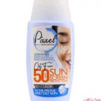 کرم ضدآفتاب بدون رنگ (پیکسل) مناسب پوست های چرب و جوشدارو مختلط