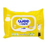 دستمال مرطوب کودک (وی کر) حاوی روغن آرگان 20 عددی