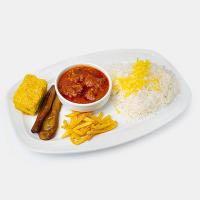 چلو خورشت قیمه مخصوص با برنج هندی