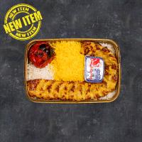 چلو کباب کوبیده مرغ از چلوپز