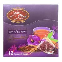 دمنوش مخلوط زعفران و جنسینگ (سحرخیز)
