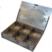 جعبه اقتصادی چوبی ترمه طرح اشکی(کد ۰۵۱)