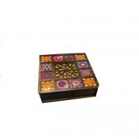 جعبه چوبی کادویی پسته اکبری زعفرانی 1 کیلوگرم ( کد 042)