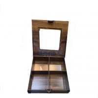 جعبه چوبی ۴خانه طرح دور چرم (کد ۰۴۳)