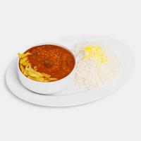 چلو خورشت قیمه سیب زمینی