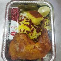زرشک پلو با مرغ سرخ کرده